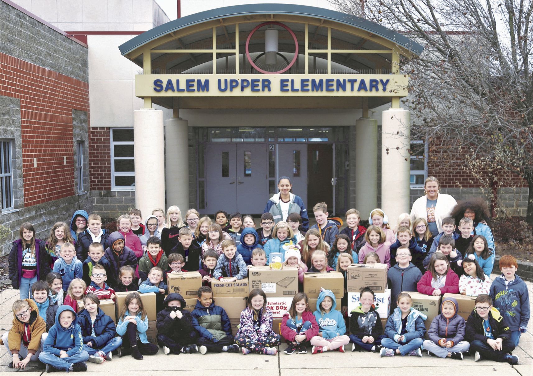 Thinking of Others: FOOD DRIVE COLLECTION AT SALEM UPPER ELEMENTARY